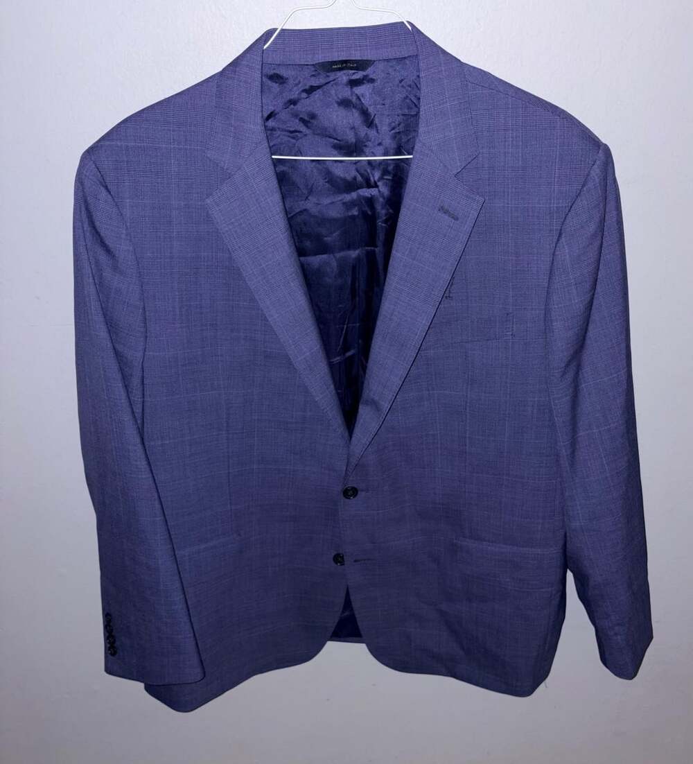 Brooks Brothers 1818 Classic Fit Blue Plaid Wool Sport Coat Jacket 48R - Picture 8 of 14